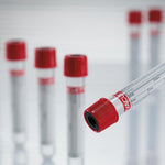 Greiner Bio One VACUETTE Blood Collection Tube, CAT Serum Clot Activator, Non-Ridged, 13x100, Red Cap with Black Ring, 6 mL - 456089 - 50 Each