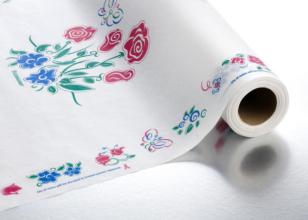 Little Rapids Smooth Exam Table Paper, Smooth, Rose Garden, 18" x 225' - 46844 - 12 Each