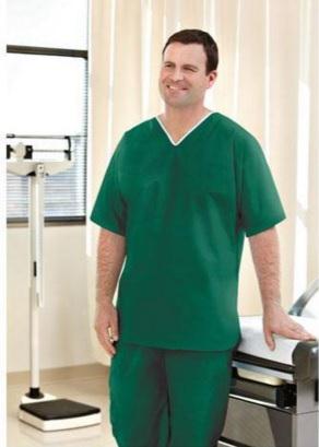 Little Rapids Unisex Nonwoven Scrub Pants, Dark Green, Size M (32"-34" Waist, 28" Inseam) - 62210 - 30 Each