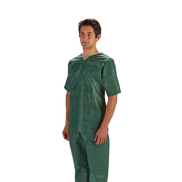 Little Rapids Unisex Nonwoven Scrub Pants, Size 2XL (46"-48" Waist, 34" Inseam), Dark Green - 62216 - 1 Each