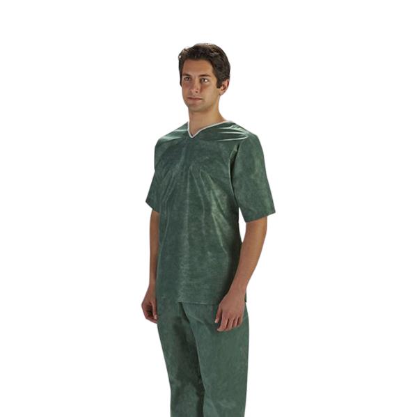 LITTLE RAPIDS Unisex Nonwoven Scrub Top, Dark Green, Size 4-5XL - 78686 - 30 Each