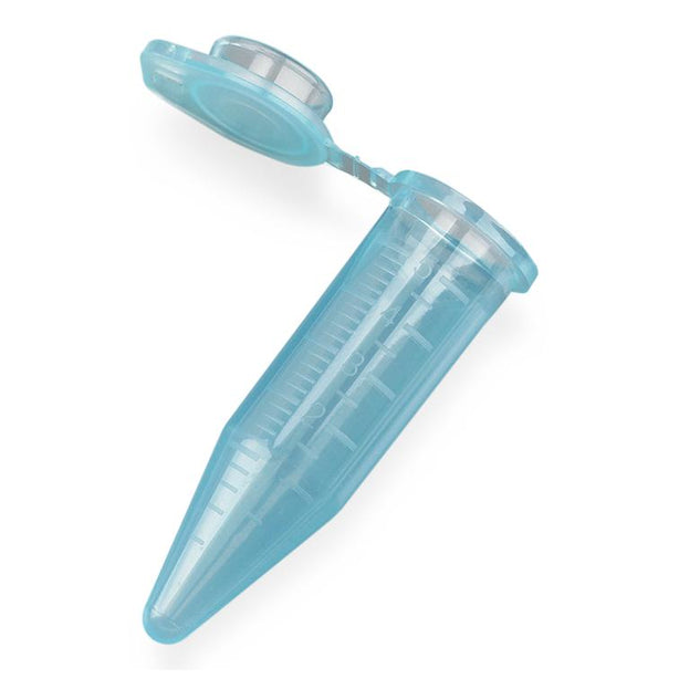 GLOBE SCIENTIFIC with Diamond Midi Centrifuge Tube, 5.0mL, Polypropylene, Attached Snap Cap, Graduated, Blue, 50 per Bag, 4 Bags/Unit - 111578B - 200 Each
