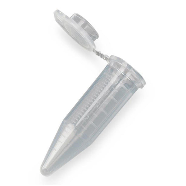 GLOBE SCIENTIFIC with Diamond Midi Centrifuge Tube, 5.0mL, Polypropylene, Attached Snap Cap, Graduated, Natural, Sterile, 20 per Bag, 10 Bags/Unit - 111578S - 200 Each
