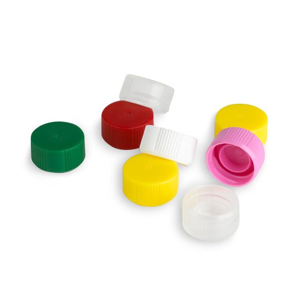 Globe Scientific w/o Screw Cap for Microcentrifuge Tube, No O-Ring, White - 111672W - 1000 Each