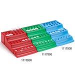 Globe Scientific PCR/Microtube Racks Workstation, 4-Way for use with MicroTubes, 1.5mL Microcentrifuge Tubes and 0.2mL and 0.5mL Pcr Tubes, Polypropylene, Red - 111780R - 1 Each