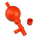 Globe Scientific Inc Red Pipette Filler Bulb with Adapter 1670 1.0 Each-MDL-GSI1670