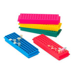 Reversible Rack for Microcentrifuge Tubes, 80-Place for 1.5mL and 2.0mL and Reverse Side is 60-Place for 0.2mL and 0.5mL Tubes, Natural, 5 per Pack - 456350C - 5 Each