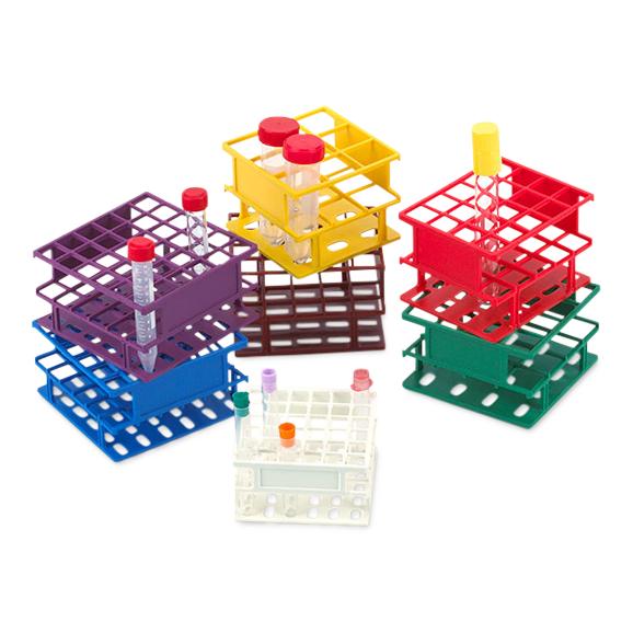 Globe Scientific Half-Size Wireless Tube Rack, 25mm, Half Size 16-Place, Nylon, Green - 456745G - 1 Each