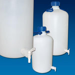 Globe Scientific Heavy Duty Carboy with Spigot, Hdpe, Heavy-Duty, 25 Liter - 601664 - 1 Each