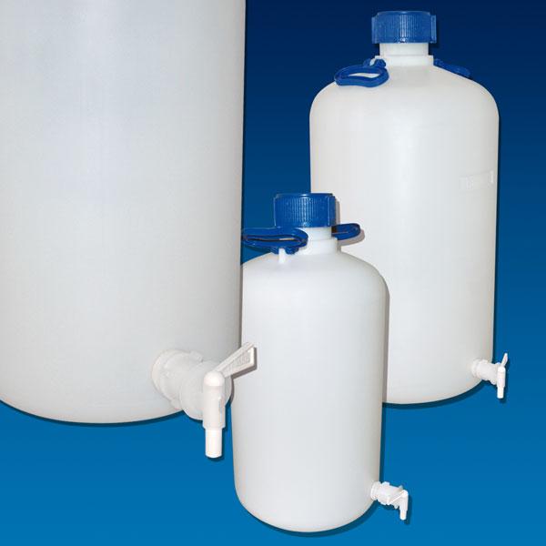 Globe Scientific Heavy Duty Carboy with Spigot, Hdpe, Heavy-Duty, 25 Liter - 601664 - 1 Each