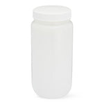 Globe Scientific Diamond RealSeal Large Format Wide-Mouth Lab Bottle, Wide Mouth, HDPE Bottle, Attached PP Screw Cap, Amber, 2 Liters (0.5 Gallons) - 7012000AM - 6 Each