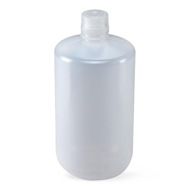 Globe Scientific Diamond RealSeal Large Format Narrow-Mouth Lab Bottle, Narrow Mouth, LDPE Bottle, Attached PP Screw Cap, 8 Liters (2 Gallons) - 7078000 - 6 Each