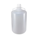 Globe Scientific Diamond RealSeal Carboy, Round with Handles, LDPE, White PP Screw Cap, 50 Liter, Molded Graduations - 7250050 - 1 Each