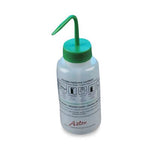Globe Scientific Pre-Printed GHS LDPE Wash Bottle for Methanol, Safety Vented, Green Screw Cap, 500 mL - GSI8VTMLGHSBX