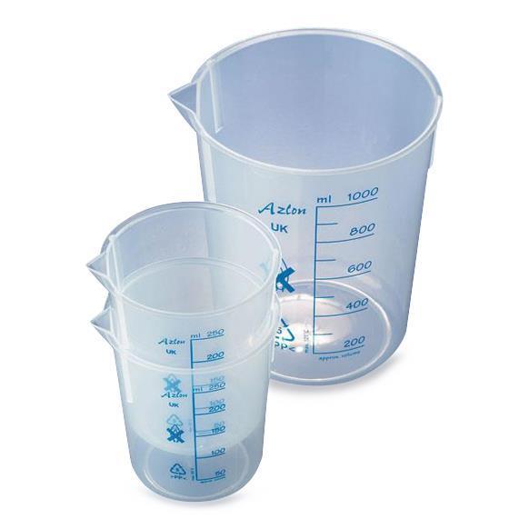 Globe Scientific Inc Tapered Polypropylene Printed Graduation Beakers - GSIBPB0400P