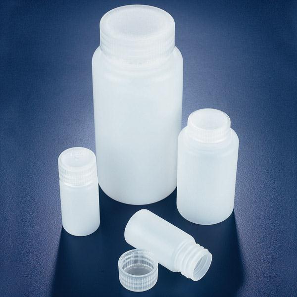 Globe Scientific Wide-Mouth Bottle, Wide Mouth, 60mL, Hdpe, round, PP Screw Cap - BWH0060PN - 1 Box