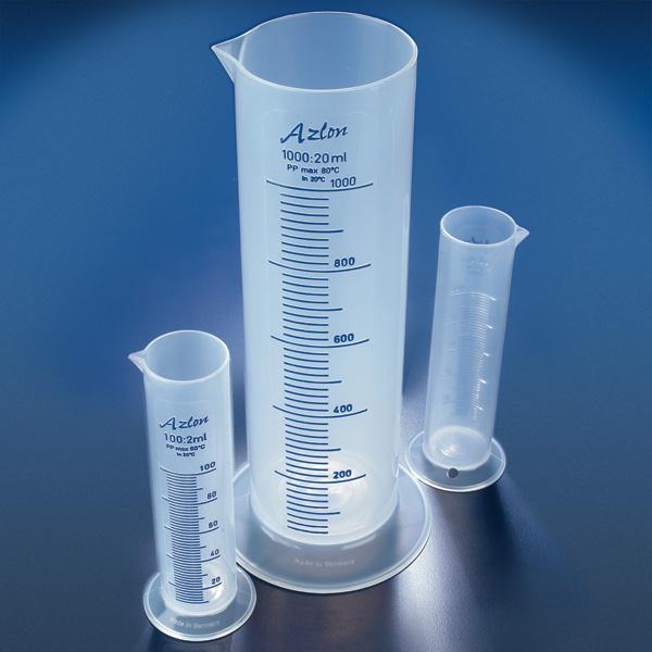 Globe Scientific Inc PP Class B Squat Form Graduated Cylinders CPS0100P - 1.0 box