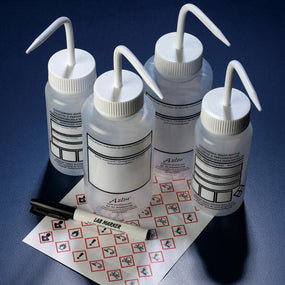 Globe Scientific Inc LDPE Do-It-Yourself Vented Wash Bottles WGW020VTML - 5.0 Pack