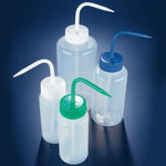 GLOBE SCIENTIFIC LDPE Wide Mouth Plain Wash Bottle with Red Screw Cap, 1000 mL - WGW445P - 5 Pack