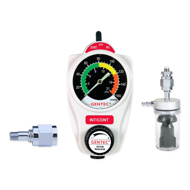 Genstar Technologies Co Gentec 881VR Series Continuous / Intermittent Suction Regulator, DISS Nipple Nut / Suction Trap - GT881VR160DSS