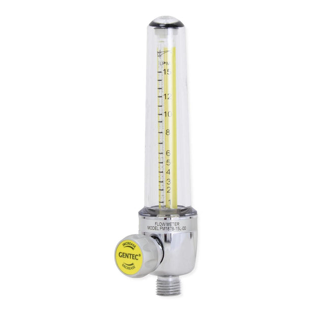 Genstar Technologies CO Air Flowmeter, Brass, 15 Lpm, 1/8 Npt Inlet Fitting, Female Adapter - FM187B-15L-00 - 1 Each
