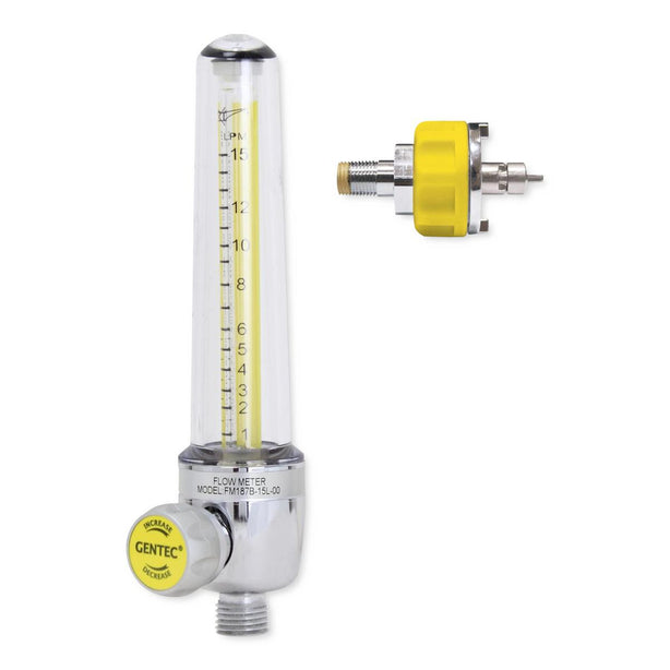 Genstar Technologies CO Air Flowmeter, Brass, 15 Lpm, Ohio Adapter - FM187B-15L-OH - 1 Each