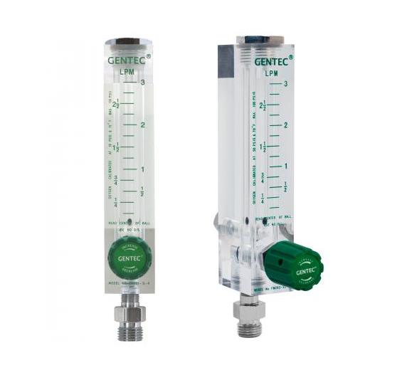 Genstar Technologies Co Oxygen Flowmeter, Brass, 0 - 3 LPM, Puritan Bennett - GTFM29303PB