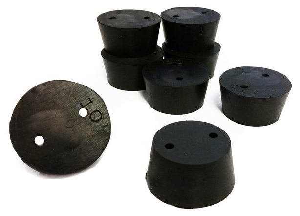 Gsc International Inc 2-Hole Rubber Stoppers RS-10-2 - 1.0 Pound