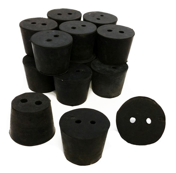 Gsc Rubber Stopper, Size 6, 2-Hole - RS-6-2 - 1 Pound