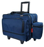 Hopkins Med EZ-View Features Rolling Medical Bag with EZ View Organizers, Navy, 16"W x 9"D x 13"H - 532185 - 1 Each
