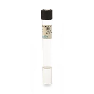 Hardy Diagnostics Saline, 0.85%, Sterile, 13 x 100mm Glass Tube, 2mL - R55 - 20 Each