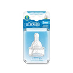 Handi-Craft Dr. Brown's Baby and 322-P3 Level 2 Bottle Nipple, Narrow, 3M+, Medium Flow - MDL-HAN322 - 24 Each