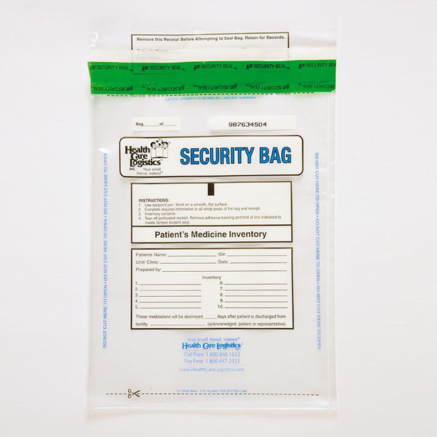 Health Care Logistics Patient's Medicine Inventory Bags 10457 - 25.0 Each - MDL-HCL10457