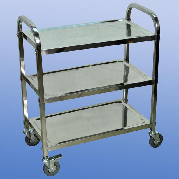 Care Logistics Steel 17827 Cart, Stainless, Economy, 29.5X15.75X35.25 - MDL-HCL17827 - 1 Each