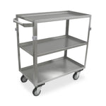 Health Care Logistics Stainless Steel 3-Shelf Carts - HCL18752