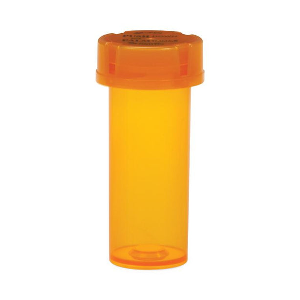 HEALTH CARE LOGISTICS Plastic Pharmacy Vials with Child Resistant Cap 572532 100 Each - MDL-HCL572532