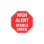 HEALTH CARE LOGISTICS High Alert Double Check Labels 8354 500 Each - MDL-HCL8354
