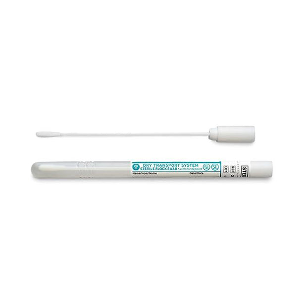 Puritan Medical Co Elongated with Polystyrene HydraFlock Swab, Plastic Handle, Transport Tube, Sterile, 6" - HDW253206