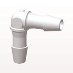 Elbow Connector, Barbed, White, 100/Bag - Fits 3/32 inch ID Tubing (0.094 inch, 2.38 mm) - HE330