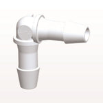 Elbow Connector, Barbed, White, 100/Bag - Fits 3/16 inch ID Tubing (0.188 inch, 4.76 mm) - HE630