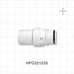 HFC35 Connector, Insert, Non-Valved, Barbed - Fits 3/4 inch ID Tubing (0.75 inch, 19.05 mm) - HFC221235