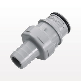 HFC12 Connector, Insert, Non-Valved, Barbed - Fits 1/2 inch ID Tubing (0.5 inch, 12.7 mm) - HFC22812