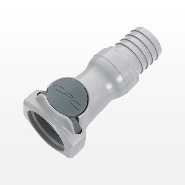 HFC12 Connector, Body, Valved, Barbed - Fits 1/2 inch ID Tubing (0.5 inch, 12.7 mm) - HFCD17812
