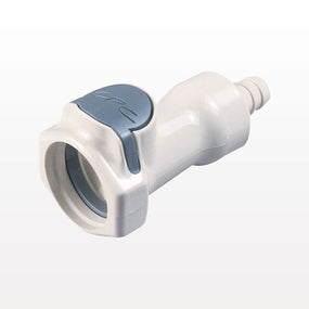 HFC35 Connector, Body, Valved, Barbed - Fits 1/2 inch ID Tubing (0.5 inch, 12.7 mm) - HFCD17835