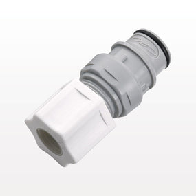 HFC12 Connector, Insert, Valved, JACO - Fits 3/8 inch OD Tubing (0.375 inch, 9.53 mm) - HFCD20612