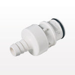 HFC35 Connector, Body, Valved, Barbed - Fits 3/8 inch ID Tubing (0.375 inch, 9.53mm) - HFCD22635