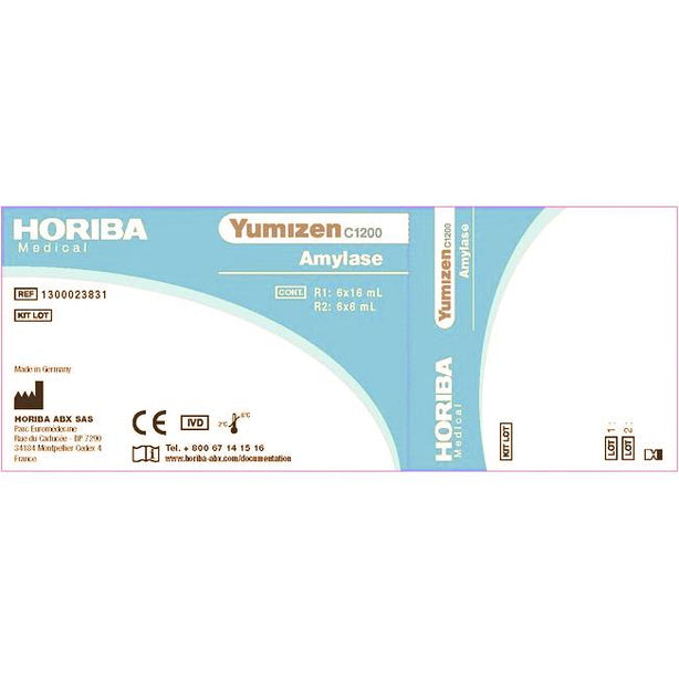 Horiba Abx Medical Yumizen C1200 Reagent, Amylase, R1 (16 mL), R2 (6 mL) - 1300023831 - 1 Each