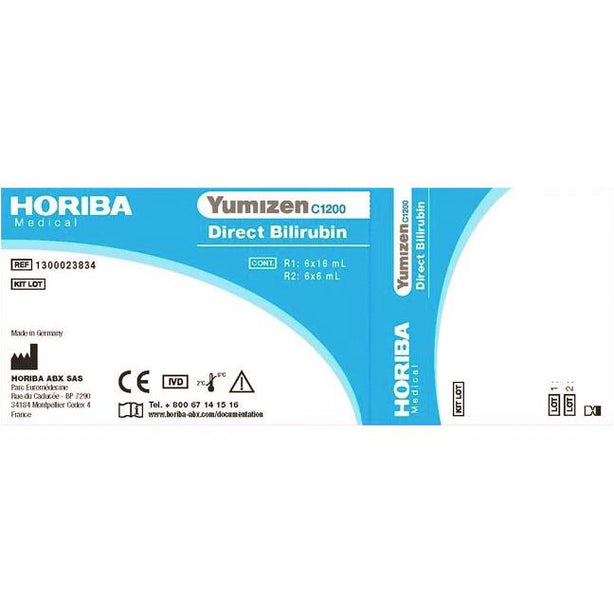 Horiba Abx Medical Yumizen C1200 Reagent, Bilirubin Direct, R1 (16 mL), R2 (6 mL) - 1300023834 - 1 Each
