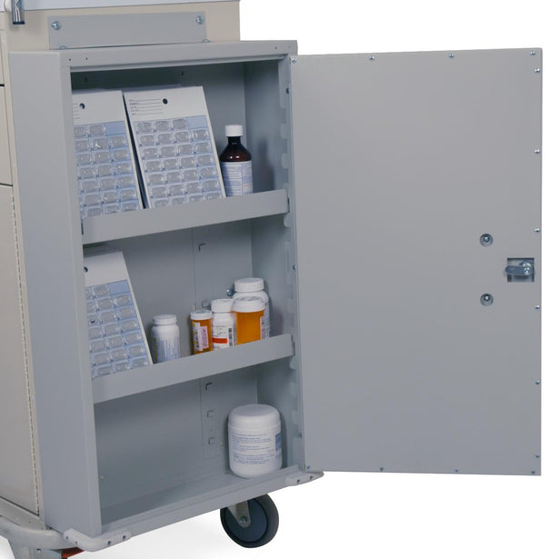 Harloff Mfg Co Locking Side-Mounted Storage Cabinets for Classic Line Carts - HLF680470R
