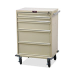 Harloff Co Procedure V-Series Cart, Tall, 30" Cabinet with 5 Drawers 2-3", 1-6", 2-9". Key lock, No Plastic Top, Assembled Dimension 40" H x 29.5" W x 22" D - V30-5K - 1 Each